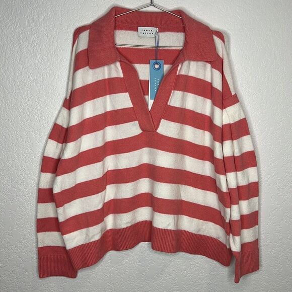 NWT Tanya Taylor Maisie Knit Top Salmon Rose Sweater 2X - Picture 2 of 13